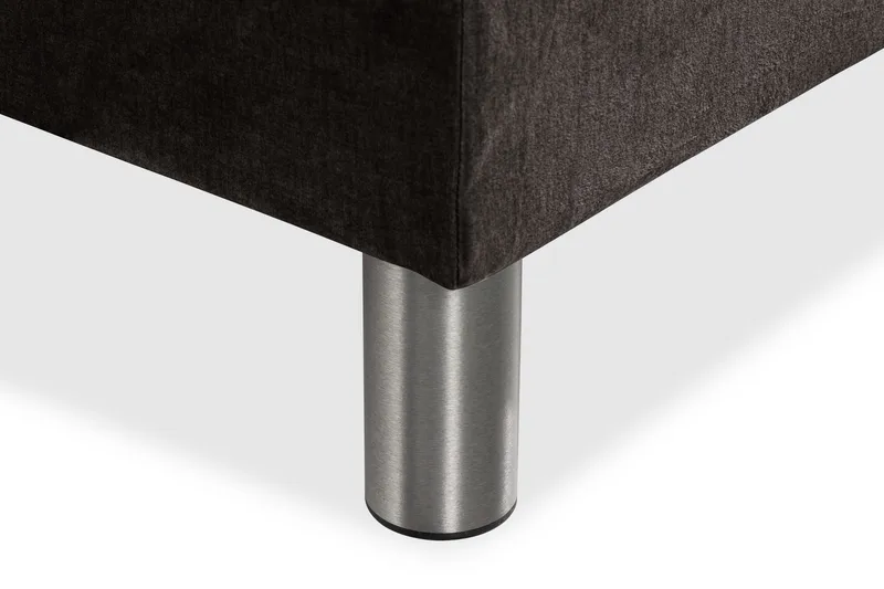 Ella Sengepakke 140x200cm Rutete Sengegavl - Mørkegrå / fløyel - Møbler - Senger - Kontinentalsenger