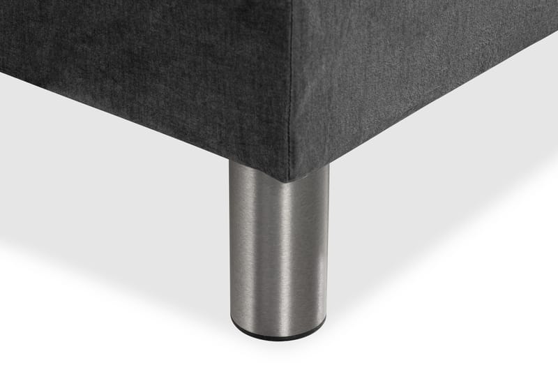 Ella Sengepakke 160x200cm Dypheftet Sengegavl - Mørkegrå / fløyel - Møbler - Senger - Kontinentalsenger