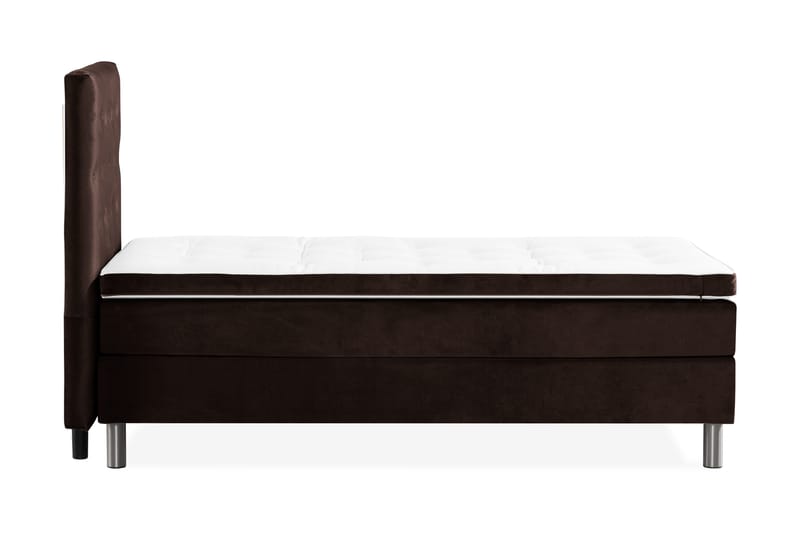 Ella Sengepakke 180x200cm Dypheftet - Brun / Fløyel - Møbler - Senger - Enkeltsenger
