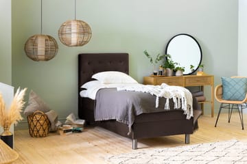 Ella Sengepakke 180x200cm Dypheftet - Brun / Fløyel - Møbler - Senger - Enkeltsenger