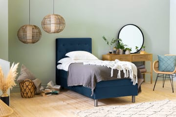 Ella Sengepakke 180x200cm Dypheftet - Mørkeblå / Fløyel - Møbler - Senger - Enkeltsenger