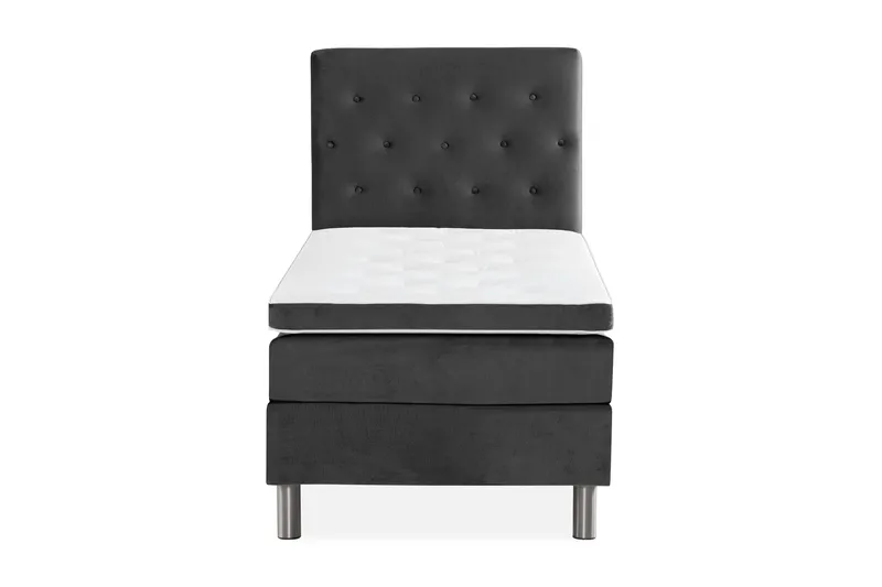 Ella Sengepakke 180x200cm Dypheftet - Mørkegrå / fløyel - Møbler - Senger - Enkeltsenger