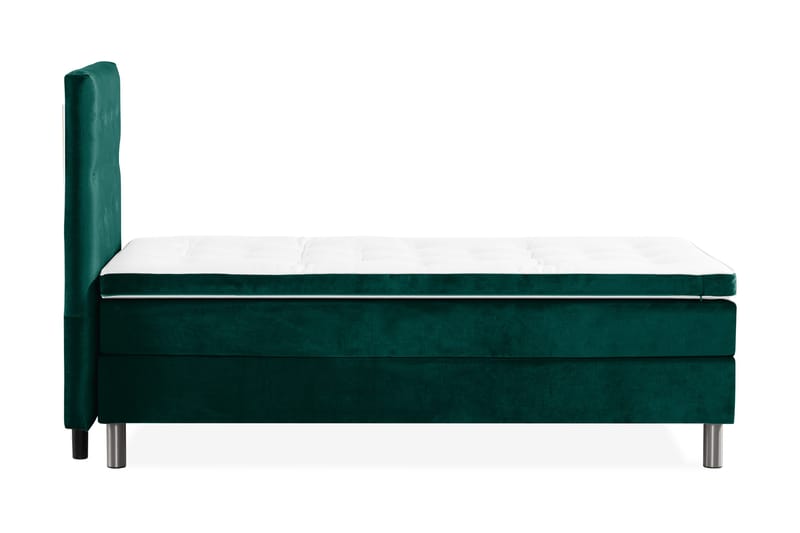 Ella Sengepakke 180x200cm Dypheftet - Mørkegrønn / Fløyel - Møbler - Senger - Enkeltsenger