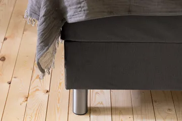 Ella Sengepakke 180x200cm Rutete Sengegavl - Mørkegrå / fløyel - Møbler - Senger - Enkeltsenger