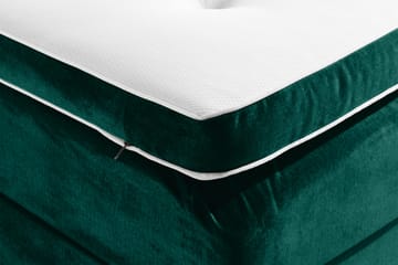 Ella Sengepakke 180x200cm Rutete Sengegavl - Mørkegrønn / Fløyel - Møbler - Senger - Enkeltsenger