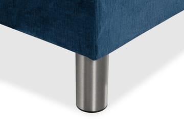 Ella Sengepakke 90x200cm Dypheftet Gavl - Mørkeblå / Fløyel - Møbler - Senger - Kontinentalsenger