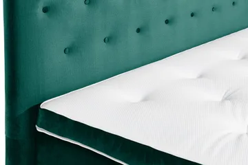 Ella Sengepakke 90x200cm Dypheftet Gavl - Mørkegrønn / Fløyel - Møbler - Senger - Kontinentalsenger