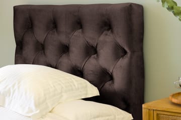Ella Sengepakke 90x200cm Dypheftet Sengegavl - Brun / Fløyel - Møbler - Senger - Enkeltsenger