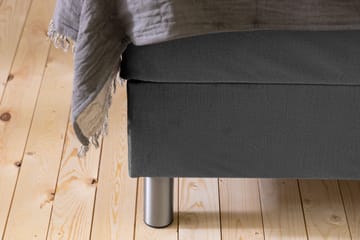 Ella Sengepakke 90x200cm Dypheftet Sengegavl - Mørkegrå / fløyel - Møbler - Senger - Enkeltsenger