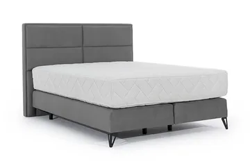 Kasyap Sengepakke Rammeseng 140x200 cm - Grå - Møbler - Senger - Komplett sengepakke