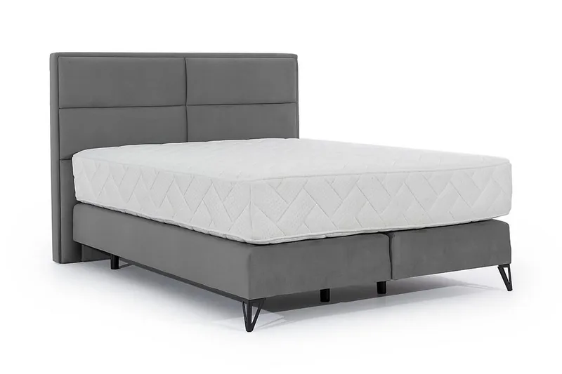 Kasyap Sengepakke Rammeseng 140x200 cm - Grå - Møbler - Senger - Komplett sengepakke
