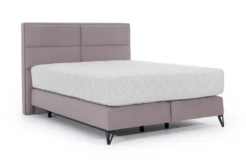 Kasyap Sengepakke Rammeseng 140x200 cm - Lyserosa - Møbler - Senger - Komplett sengepakke