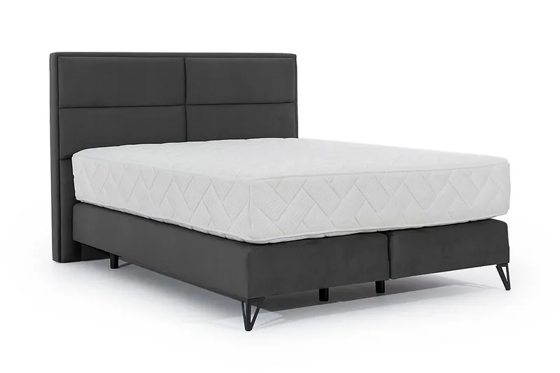 Kasyap Sengepakke Rammeseng 160x200 cm - Grå - Møbler - Senger - Komplett sengepakke