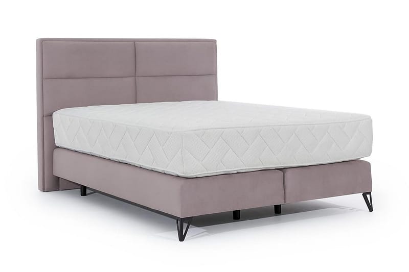 Kasyap Sengepakke Rammeseng 160x200 cm - Lyserosa - Møbler - Senger - Komplett sengepakke
