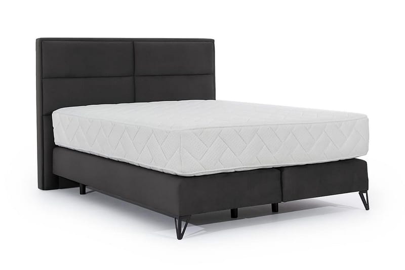 Kasyap Sengepakke Rammeseng 180x200 cm - Mørkegrå - Møbler - Senger - Komplett sengepakke