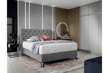 Katsumi Sengepakke Rammeseng 140x200 cm - Grå - Møbler - Senger - Komplett sengepakke