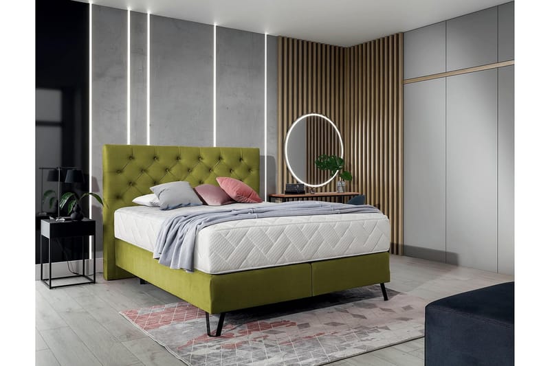 Katsumi Sengepakke Rammeseng 140x200 cm - Grønn - Møbler - Senger - Komplett sengepakke