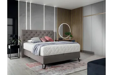 Katsumi Sengepakke Rammeseng 160x200 cm - Grå - Møbler - Senger - Komplett sengepakke
