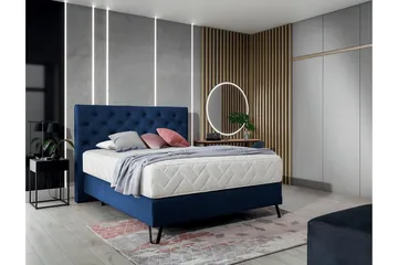 Katsumi Sengepakke Rammeseng 160x200 cm - Mørkeblå - Møbler - Senger - Komplett sengepakke