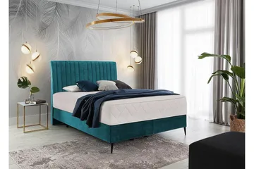 Katsuo Sengepakke Rammeseng 140x200 cm - Blå - Møbler - Senger - Komplett sengepakke