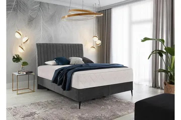 Katsuo Sengepakke Rammeseng 140x200 cm - Grå - Møbler - Senger - Komplett sengepakke