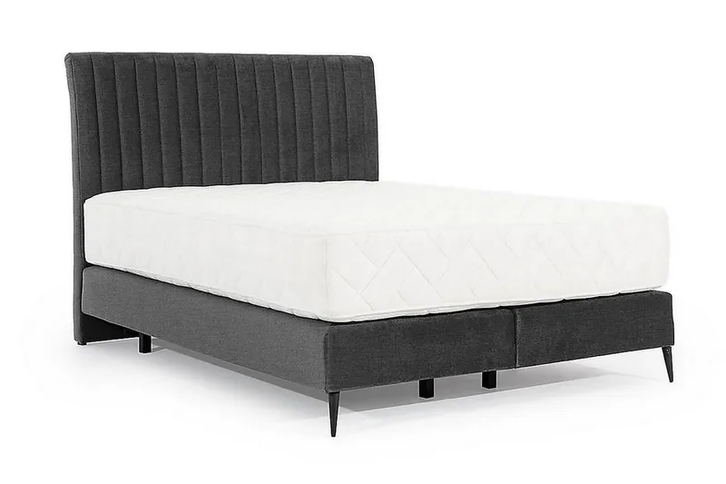Katsuo Sengepakke Rammeseng 160x200 cm - Grå - Møbler - Senger - Komplett sengepakke