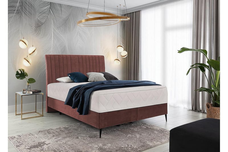 Katsuo Sengepakke Rammeseng 160x200 cm - Rosa - Møbler - Senger - Komplett sengepakke