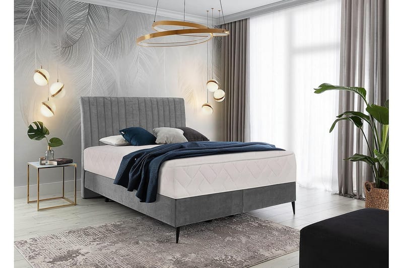 Katsuo Sengepakke Rammeseng 180x200 cm - Mørkeblå - Møbler - Senger - Komplett sengepakke