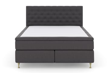 Komplett Sengepakke Choice No 5 160x200 Fast/Medium Lateks - Mørkegrå|Gullben - Møbler - Senger - Kontinentalsenger