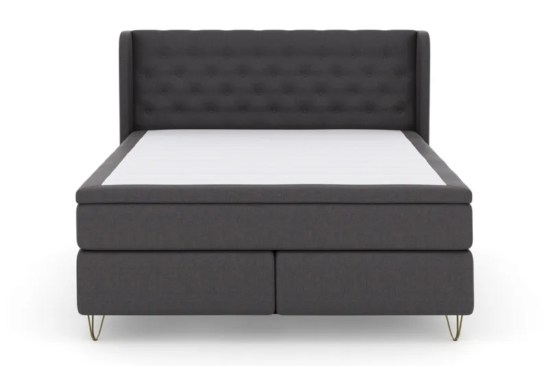 Komplett Sengepakke Choice No 5 160x200 Fast/Medium Lateks, Mørkegrå|V-formede Metallben