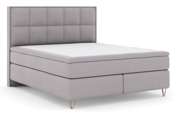 Komplett Sengepakke Choice No 5 180x200 Fast Watergel - Lysegrå|V-formede Metallben - Møbler - Senger - Kontinentalsenger