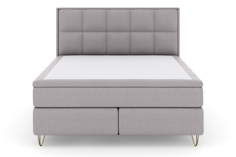 Komplett Sengepakke Choice No 5 180x200 Fast Watergel - Lysegrå|V-formede Metallben - Møbler - Senger - Kontinentalsenger