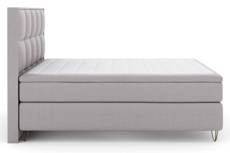Komplett Sengepakke Choice No 5 180x200 Fast Watergel - Lysegrå|V-formede Metallben - Møbler - Senger - Kontinentalsenger