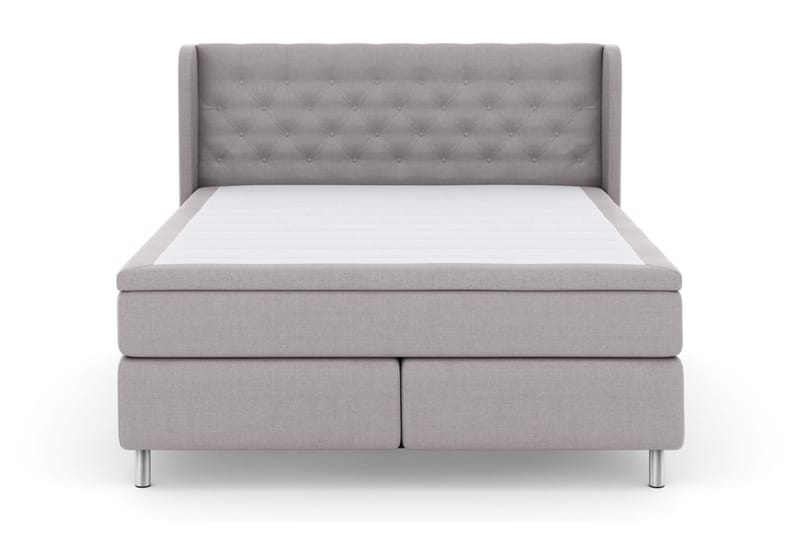 Komplett Sengepakke Choice No 5 180x200 Fast/Medium Lateks - Lysegrå|Metallben - Møbler - Senger - Kontinentalsenger