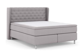 Komplett Sengepakke Choice No 5 180x200 Fast/Medium Lateks - Lysegrå|Metallben - Møbler - Senger - Kontinentalsenger