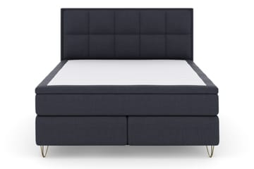 Komplett Sengepakke Choice No 5 180x200 Fast/Medium Watergel - Blå|V-formede Metallben - Møbler - Senger - Kontinentalsenger