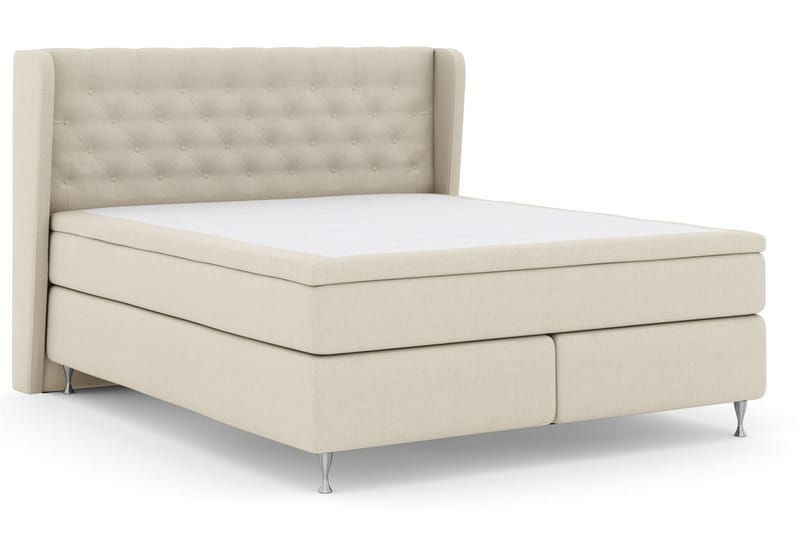 Komplett Sengepakke Choice No 5 210x210 Fast Lateks - Beige|Sølvben - Møbler - Senger - Kontinentalsenger