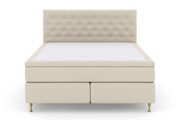 Komplett Sengepakke Choice No 5 210x210 Fast Watergel - Beige|Gullben - Møbler - Senger - Kontinentalsenger