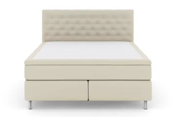 Komplett Sengepakke Choice No 5 210x210 Fast/Medium Lateks - Beige|Metallben - Møbler - Senger - Kontinentalsenger