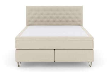 Komplett Sengepakke Choice No 5 210x210 Fast/Medium Lateks - Beige|V-formede Metallben - Møbler - Senger - Kontinentalsenger