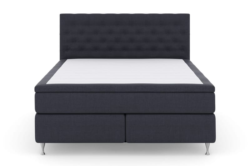 Komplett Sengepakke Choice No 5 210x210 Fast/Medium Lateks - Blå|Sølvben - Møbler - Senger - Kontinentalsenger