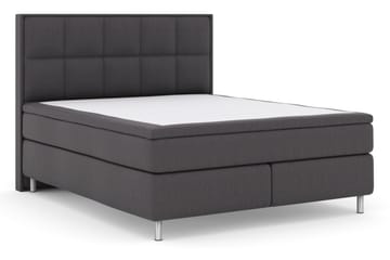 Komplett Sengepakke Choice No 5 210x210 Medium Lateks - Mørkegrå|Metallben - Møbler - Senger - Kontinentalsenger