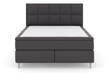 Komplett Sengepakke Choice No 5 210x210 Medium Lateks - Mørkegrå|Sølvben - Møbler - Senger - Kontinentalsenger