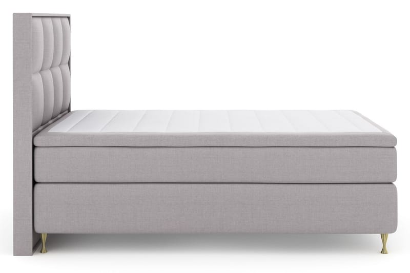 Komplett Sengepakke Choice No 6 140x200 Fast Lateks/Memory - Lysegrå|Gullben - Møbler - Senger - Kontinentalsenger