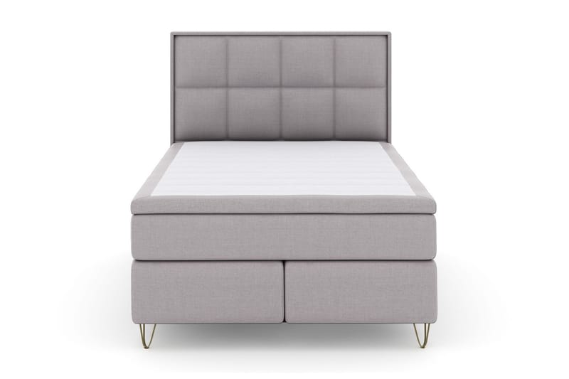 Komplett Sengepakke Choice No 6 140x200 Fast Lateks/Memory - Lysegrå|V-formede Metallben - Møbler - Senger - Kontinentalsenger