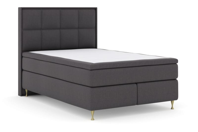 Komplett Sengepakke Choice No 6 140x200 Fast Lateks/Memory - Mørkegrå|Gullben - Møbler - Senger - Kontinentalsenger