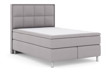 Komplett Sengepakke Choice No 6 140x200 Fast Watergel - Lysegrå|Metallben - Møbler - Senger - Kontinentalsenger