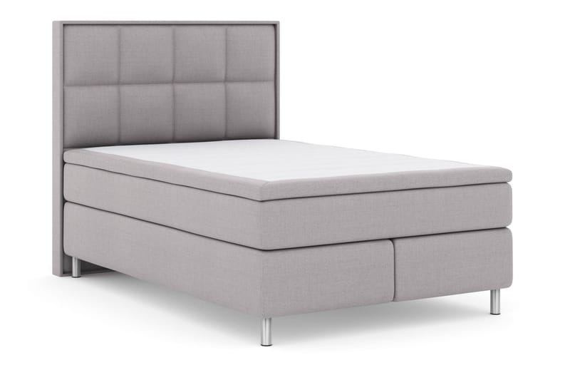 Komplett Sengepakke Choice No 6 140x200 Fast Watergel - Lysegrå|Metallben - Møbler - Senger - Kontinentalsenger