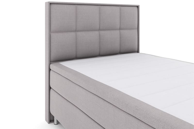 Komplett Sengepakke Choice No 6 140x200 Fast Watergel - Lysegrå|Metallben - Møbler - Senger - Kontinentalsenger