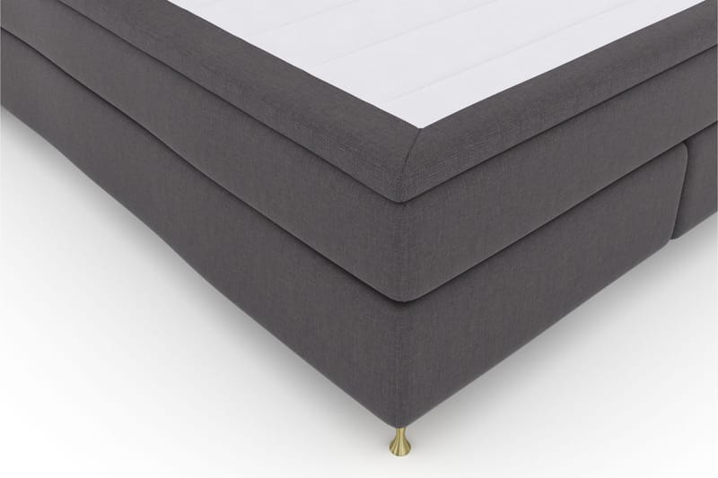 Komplett Sengepakke Choice No 6 160x200 Fast Watergel - Mørkegrå|Gullben - Møbler - Senger - Kontinentalsenger